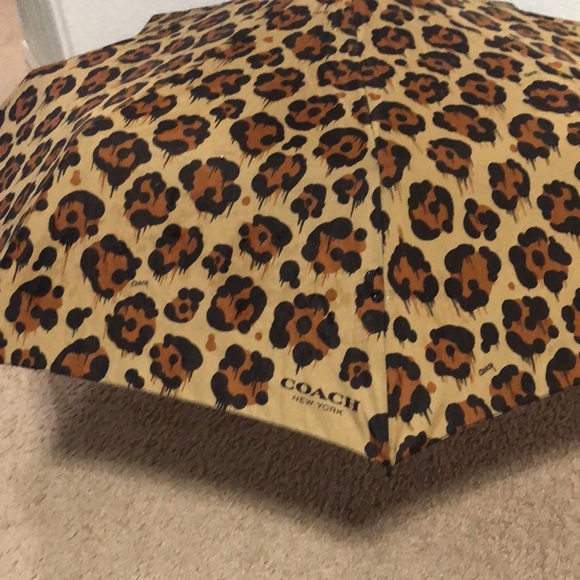 Coach Retractable Umbrella Parapluie Pliant - Picture 3 of 9